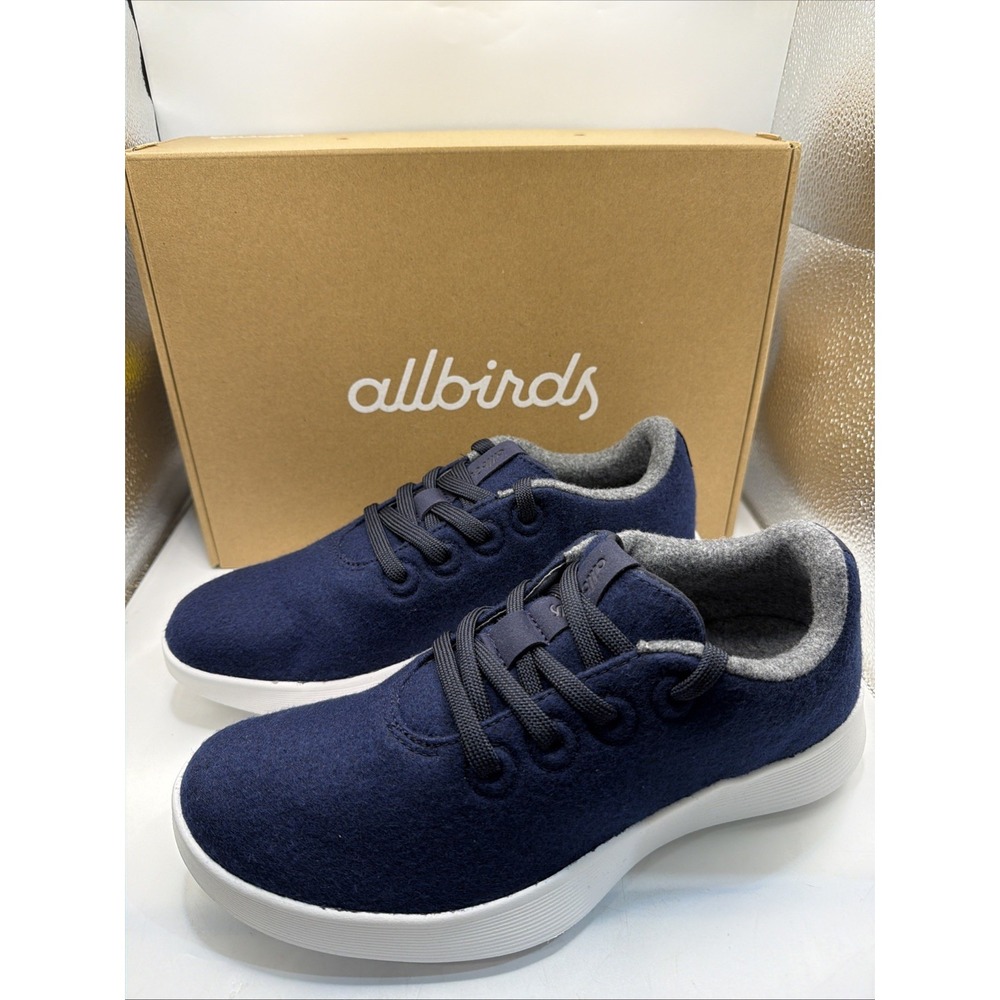 Allbirds Wool Runner NZ Sneakers, Dark Navy, Men's Size 8, New